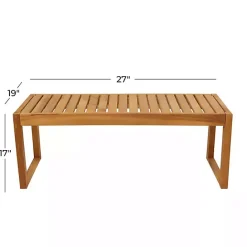 Discount Kirklands Home Teak Wood Slatted Outdoor Coffee Table Brown