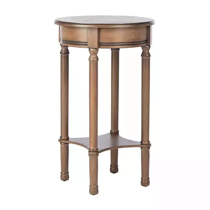 Outlet Kirklands Home Tegan Round Accent Table Brown