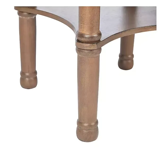 Outlet Kirklands Home Tegan Round Accent Table Brown