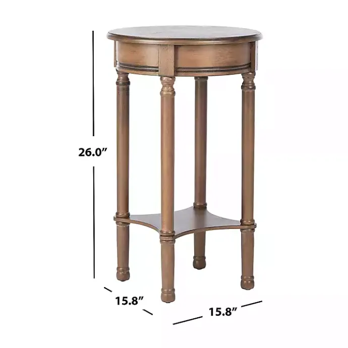 Outlet Kirklands Home Tegan Round Accent Table Brown