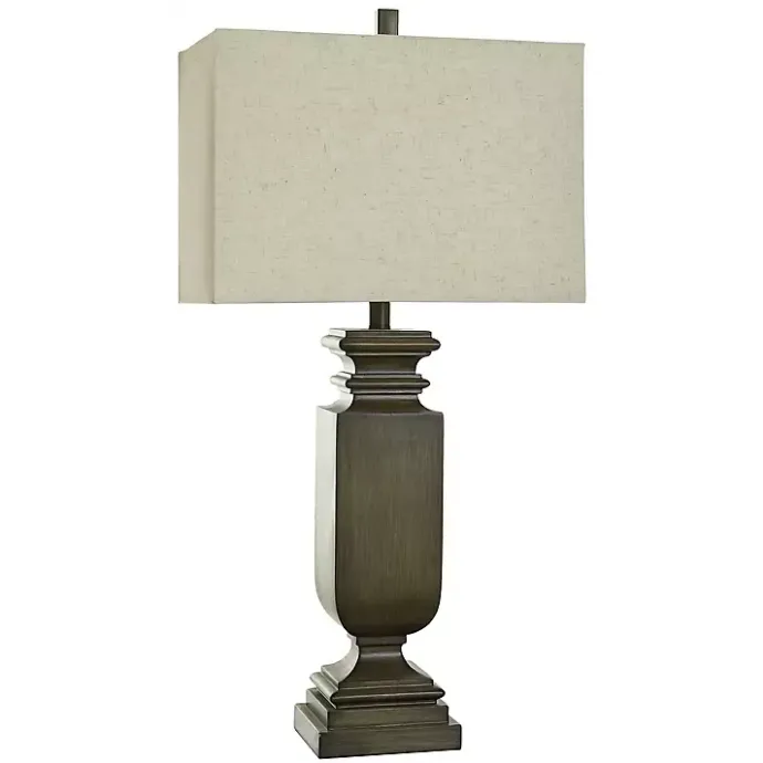Best Kirklands Home Brown Traditional Rectangular Table Lamp