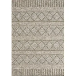 Sale Kirklands Home Brown Transitional Stripes Outdoor Rug, 8x10