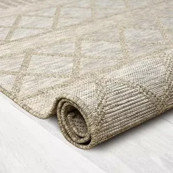 Sale Kirklands Home Brown Transitional Stripes Outdoor Rug, 8x10