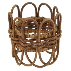 Discount Kirklands Home Twisted Rattan Napkin Rings, Set of 4 Brown
