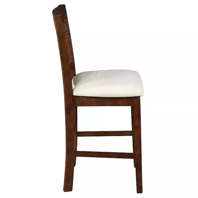 Clearance Kirklands Home Brown Wilbur Cane Back Counter Stools, Set of 2