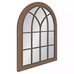 New Kirklands Home Windowpane Arch Nala Mirror Brown