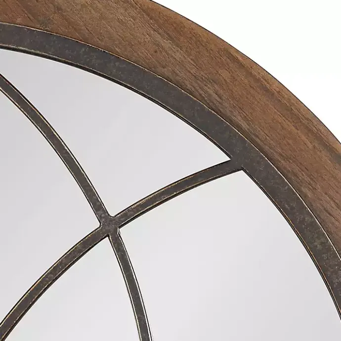 New Kirklands Home Windowpane Arch Nala Mirror Brown