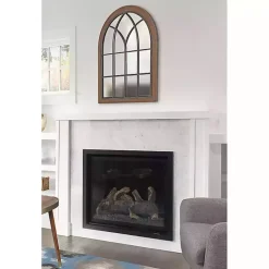 New Kirklands Home Windowpane Arch Nala Mirror Brown