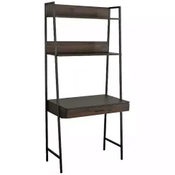 Discount Kirklands Home Wood & Black Metal 2-Shelf Desk Brown