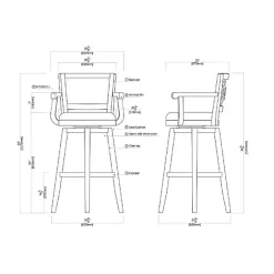 Hot Kirklands Home Wood and Faux Leather Swivel Bar Stool Brown