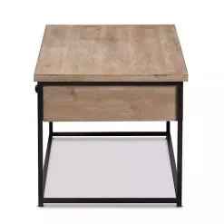 Online Kirklands Home Wood and Metal 2-Drawer Coffee Table Brown