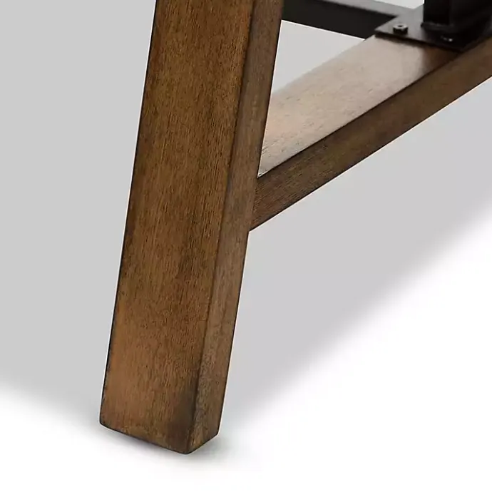 Clearance Kirklands Home Brown Wood and Metal Linear Base Desk