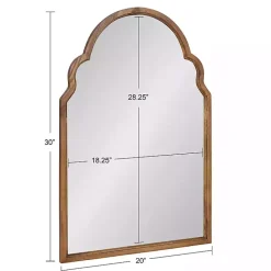 Discount Kirklands Home Brown Wood Arch Hogan Wall Mirror