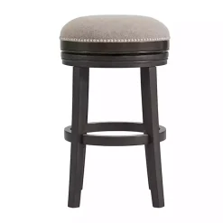 Hot Kirklands Home Brown Wood Backless Swivel Bar Stool Gray