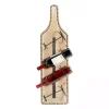 Kirklands Home Brown Wood Bottle Frame Metal Bracket Wine Holder