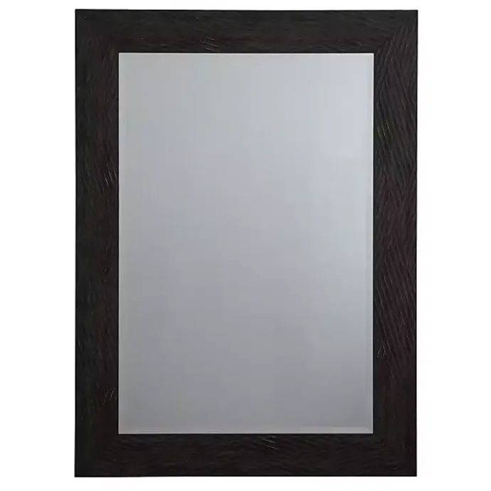 Best Kirklands Home Brown Wood Framed Beveled Edge Wall Mirror