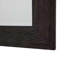 Best Kirklands Home Brown Wood Framed Beveled Edge Wall Mirror