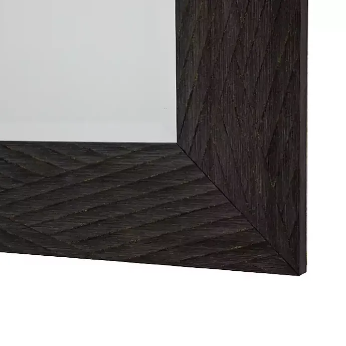 Best Kirklands Home Brown Wood Framed Beveled Edge Wall Mirror