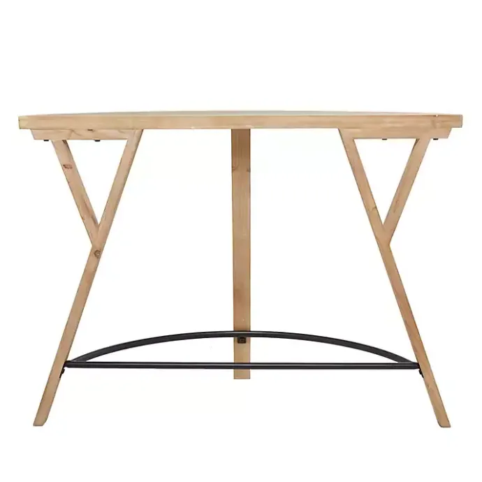Online Kirklands Home Wood Half Round Console Table Brown