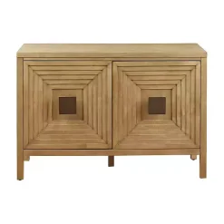 Clearance Kirklands Home Wood Layered Doors Cabinet Brown