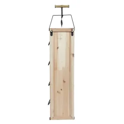 Kirklands Home Wood Panel Black Metal Wine Rack Brown