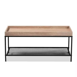 Best Kirklands Home Wood Raised Edge Coffee Table Brown