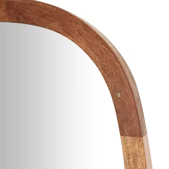 Clearance Kirklands Home Wood Rounded Edges Mirror Brown