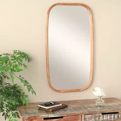 Clearance Kirklands Home Wood Rounded Edges Mirror Brown