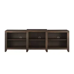 Kirklands Home Wood 6-Shelf Media Cabinet Brown