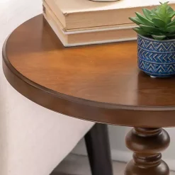 Clearance Kirklands Home Wood Spindle Side Table Brown