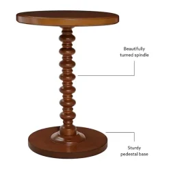 Clearance Kirklands Home Wood Spindle Side Table Brown