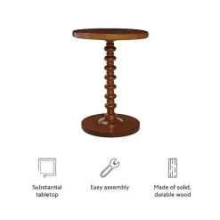 Clearance Kirklands Home Wood Spindle Side Table Brown