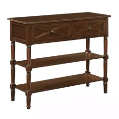 Outlet Kirklands Home Wood Traditional Console Table Brown