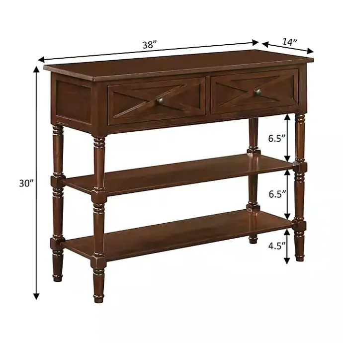 Outlet Kirklands Home Wood Traditional Console Table Brown