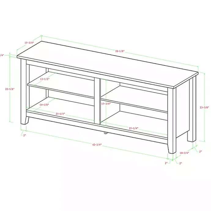 Discount Kirklands Home Wood TV Stand, 58 in. Brown
