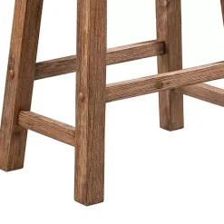 Sale Kirklands Home Wooden Saddle Seat Counter Stool Brown