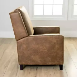 Clearance Kirklands Home Wyatt Faux Leather Recliner Brown