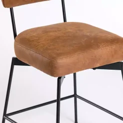 Clearance Kirklands Home Wyatt Faux Leather Swivel Counter Stool Brown