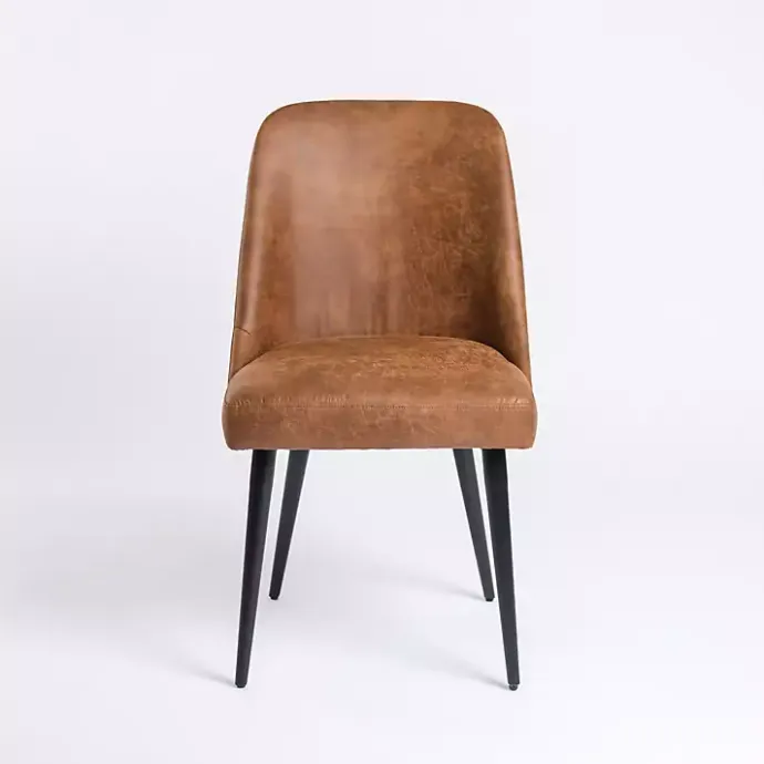 Sale Kirklands Home Wyatt Faux Leather Dining Chair Brown