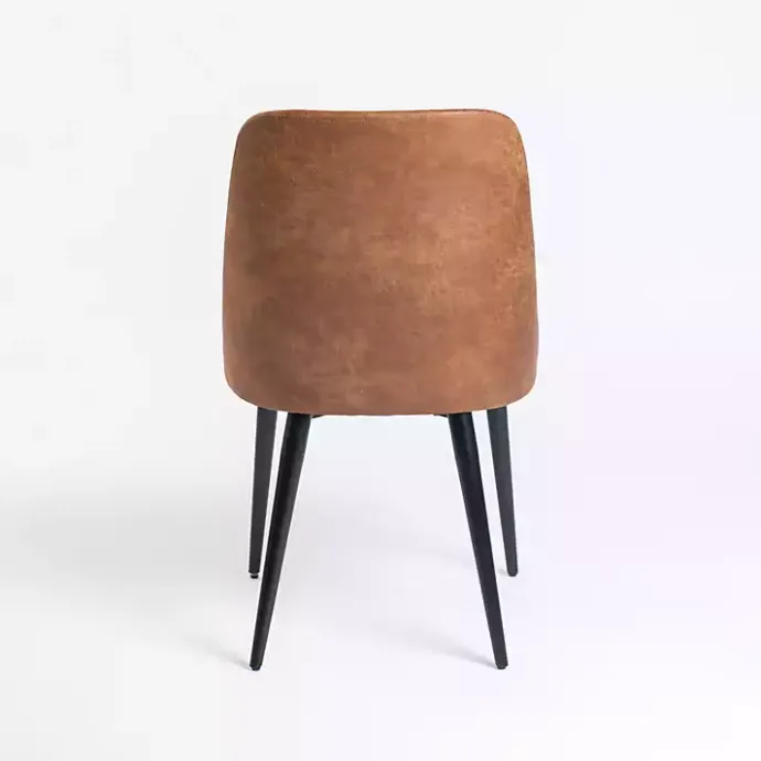 Sale Kirklands Home Wyatt Faux Leather Dining Chair Brown