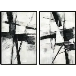 Best Kirklands Home Brushed Away Framed Canvas Art Prints, Set of 2