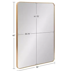 Outlet Kirklands Home Brushed Gold Sada Wall Mirror