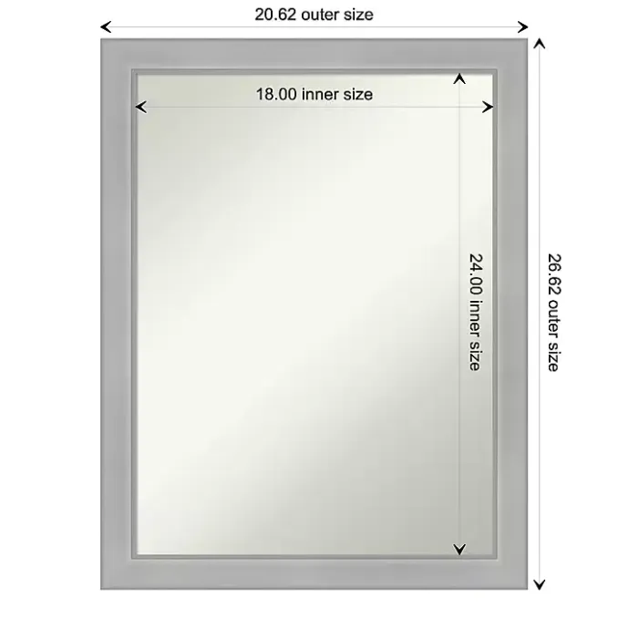 Outlet Kirklands Home Brushed Nickel Modern Decorative Wall Mirror