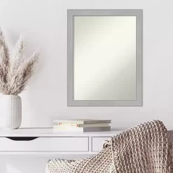 Outlet Kirklands Home Brushed Nickel Modern Decorative Wall Mirror