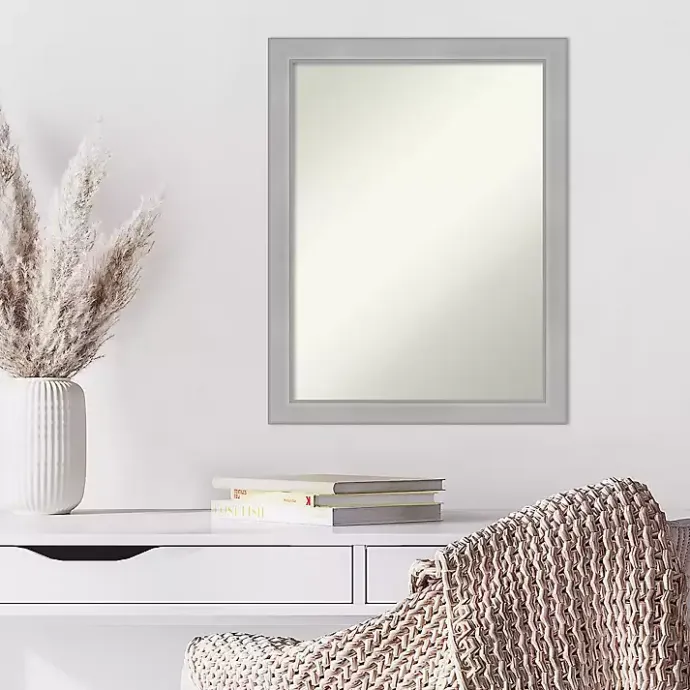 Outlet Kirklands Home Brushed Nickel Modern Decorative Wall Mirror