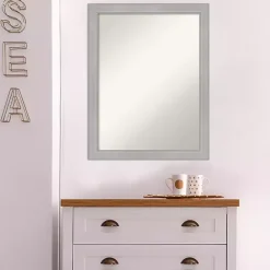 Outlet Kirklands Home Brushed Nickel Modern Decorative Wall Mirror