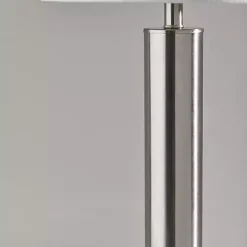 Best Kirklands Home Brushed Steel Cylinder Table Lamp White