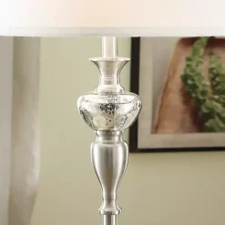 New Kirklands Home Brushed Steel Fluted Floor Lamp White