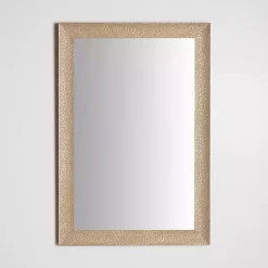 Outlet Kirklands Home Buff Textured Astrid Profile Mirror