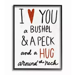 Clearance Kirklands Home Bushel Peck & Hug Framed Giclee Canvas Art
